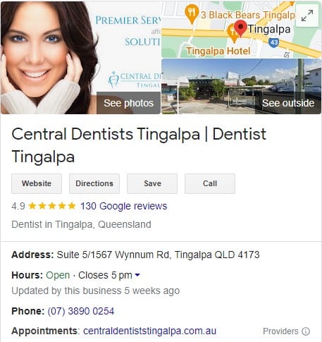 One of our clients Google Business profile