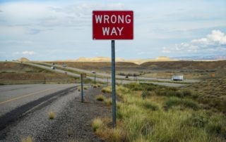 Wrong Way Road Sign